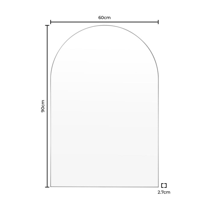 Arched Wall Mirror - Black - DUSK