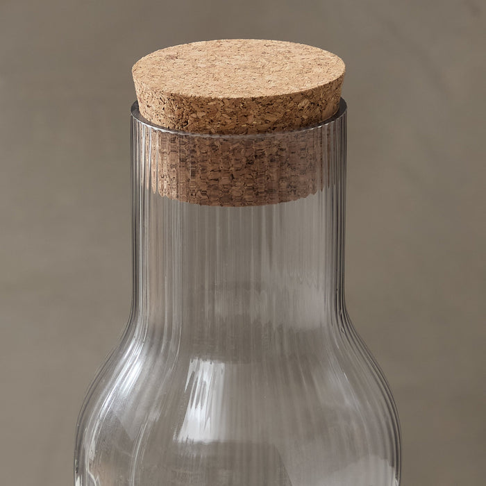 Gatsby Ripple Glass 1L Carafe - Smoked - DUSK