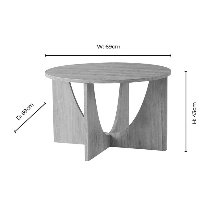 Lana Round Coffee Table - Medium Wood - DUSK