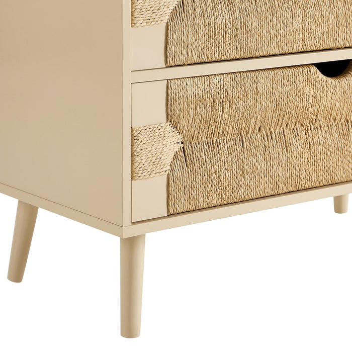 Lottie Woven 3 Drawer Chest - Sand - DUSK