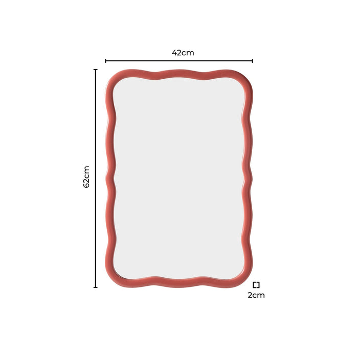 Niamh Wavy Wall Mirror - Terracotta - DUSK