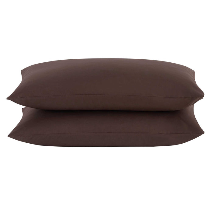 200 Thread Count Plain - Dye Classic Pillowcase - Chocolate - DUSK