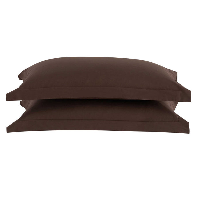 200 Thread Count Plain - Dye Oxford Pillowcase - Chocolate - DUSK