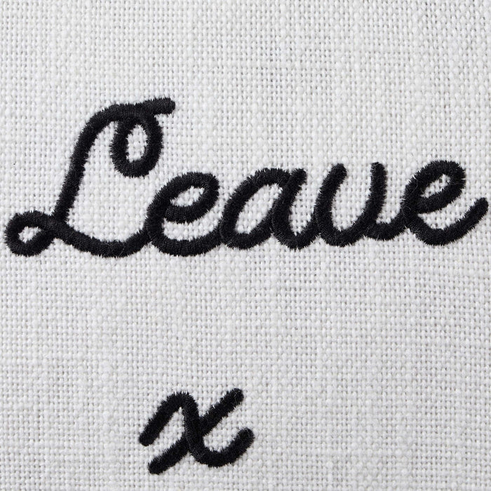 Please Leave By 9 Tufted Sofa Cushion Cover - Natural/ Black - DUSK