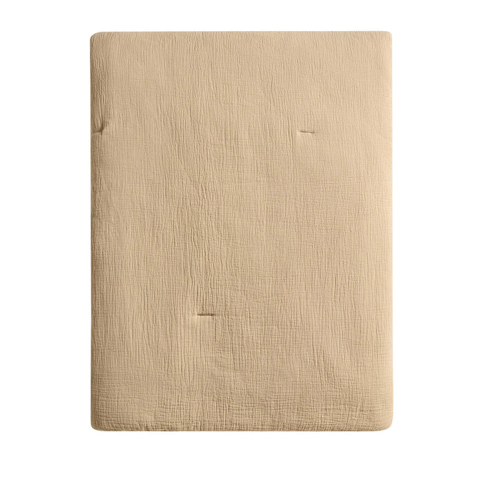 Savannah Four Layer Quilted Tufted Muslin Bedspread - Oat - DUSK