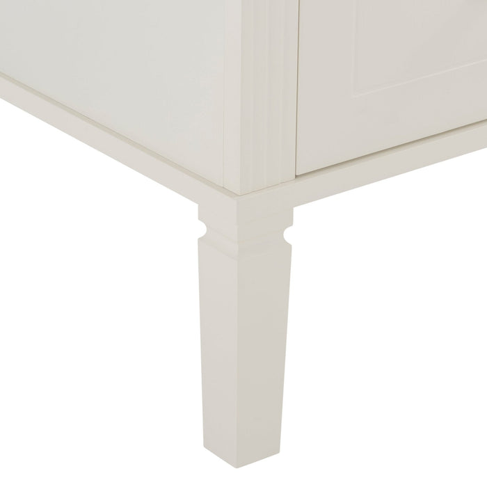 Sienna 2 Drawer Bedside Table - Cream - DUSK