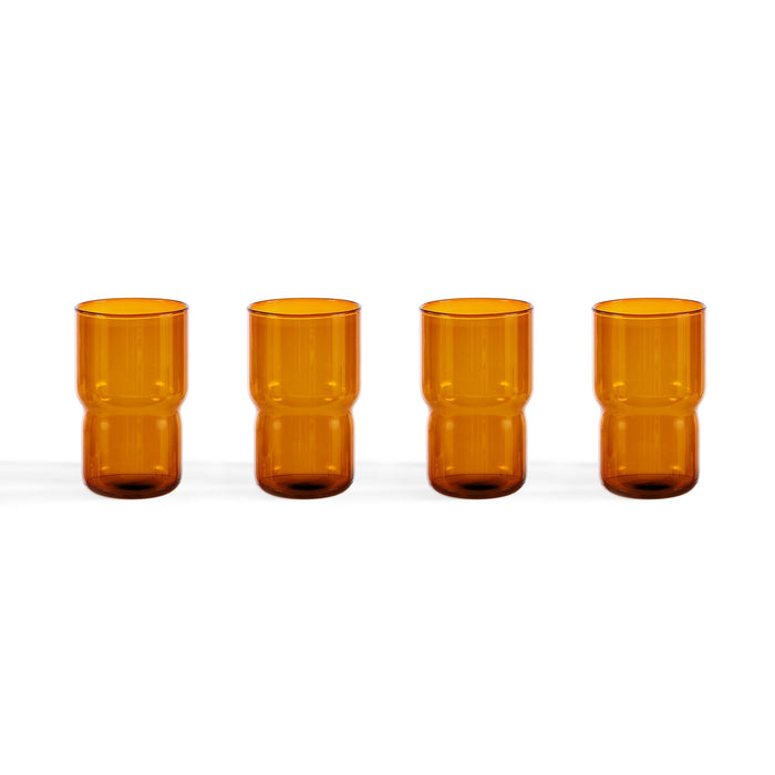 Sonne Colour Glass Highballs - Set of 4 - Amber - DUSK