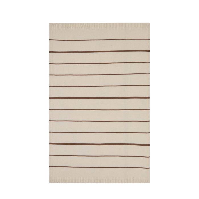 Stripe Knit Sofa Throw - Taupe - DUSK