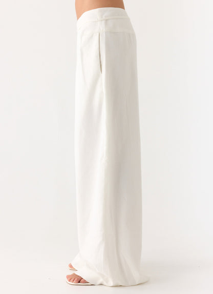Isobel Linen Pants - White