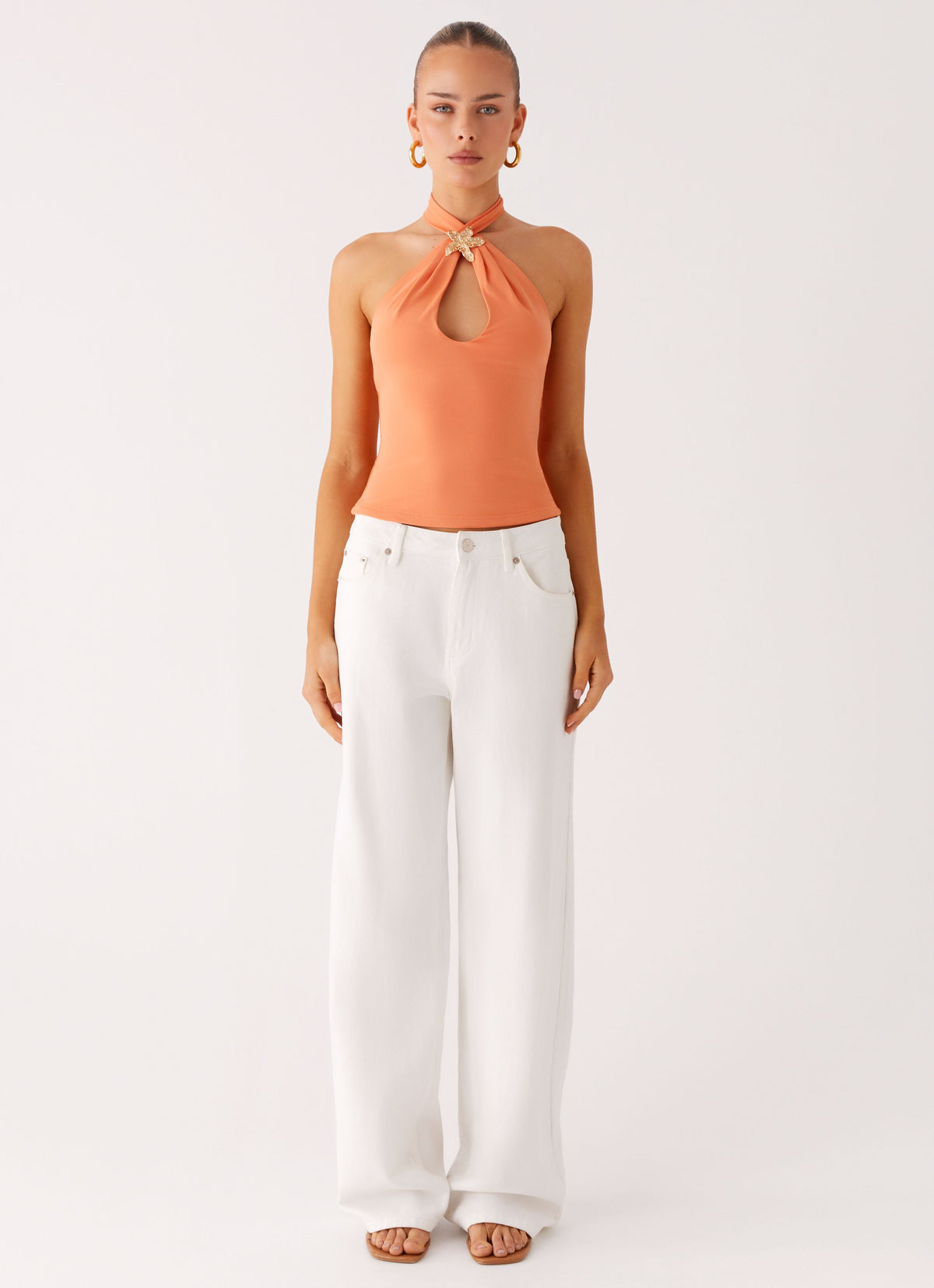 Kirra Halter Top - Peach