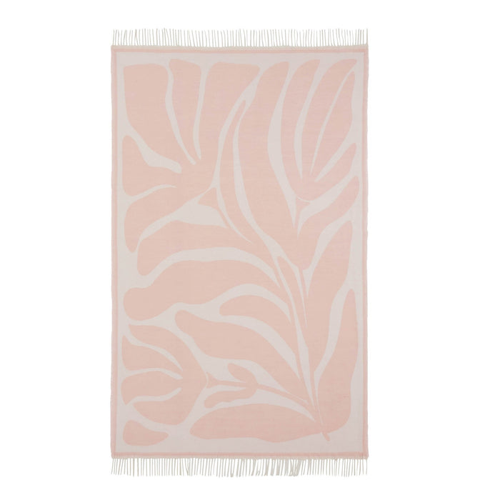 Abstract Floral Throw - Pink Sand - DUSK