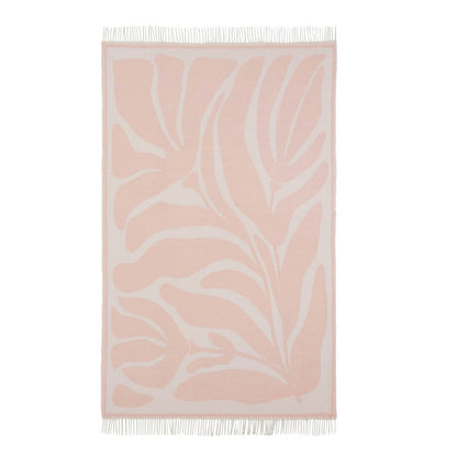 Abstract Floral Throw - Pink Sand - DUSK