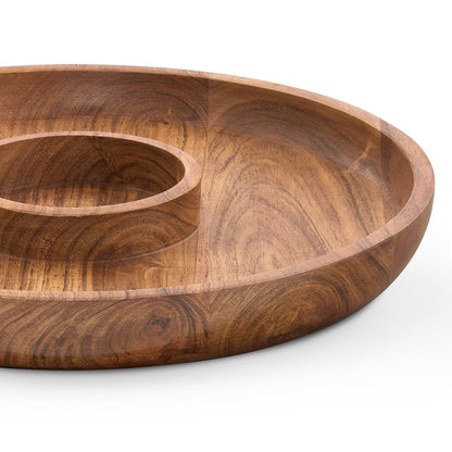 Acacia Chip & Dip Serving Bowl - Natural - DUSK