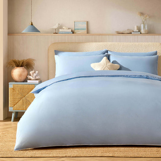 Cambridge 200 Thread Count Duvet Cover - Light Blue - DUSK
