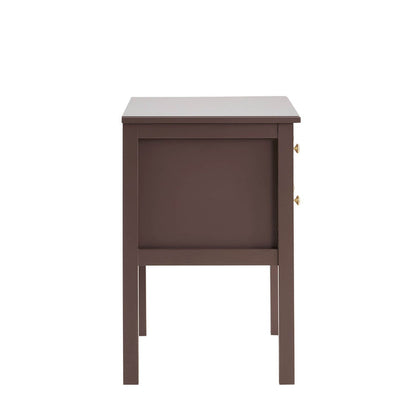 Carolina 2 Drawer Bedside Table - Mocha - DUSK