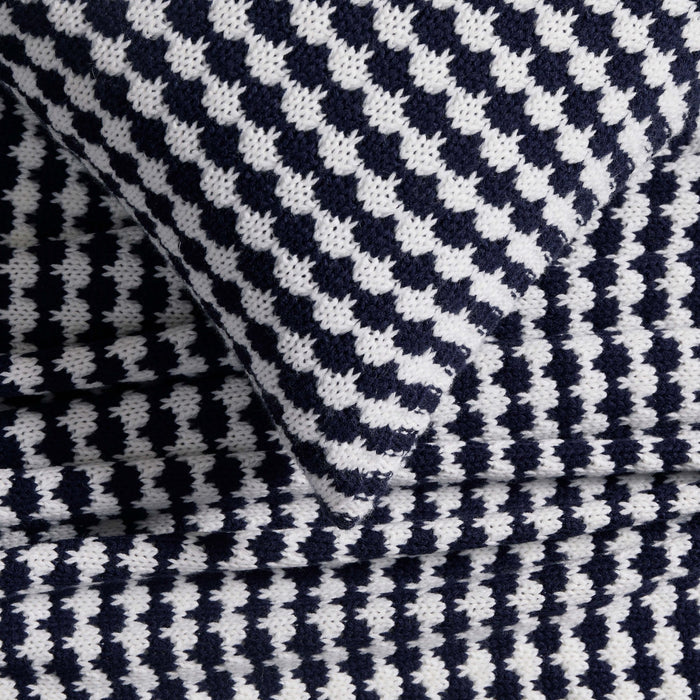 Contrast Pattern Knit Cushion Cover - Midnight - DUSK