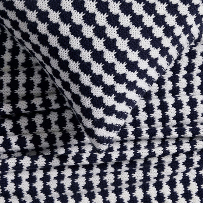 Contrast Pattern Knit Cushion Cover - Midnight - DUSK