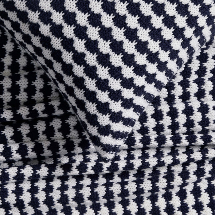 Contrast Pattern Knit Sofa Cushion Cover - Midnight - DUSK
