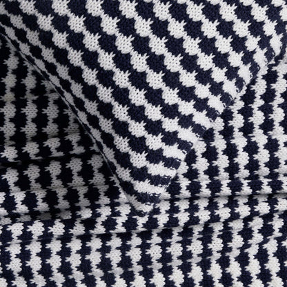 Contrast Pattern Knit Sofa Cushion Cover - Midnight - DUSK