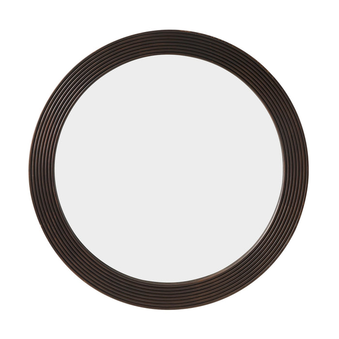 Cyrus Circle Wood Mirror - Walnut - DUSK