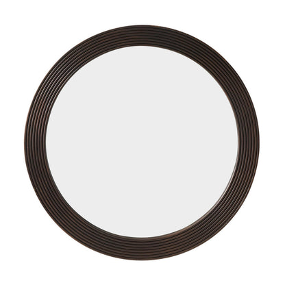 Cyrus Circle Wood Mirror - Walnut - DUSK