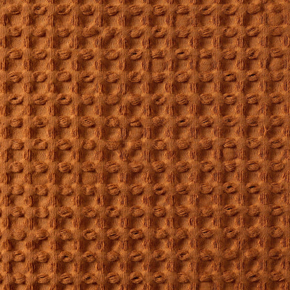 Eleni Cotton Waffle Stonewash Cushion Cover - Orange - DUSK