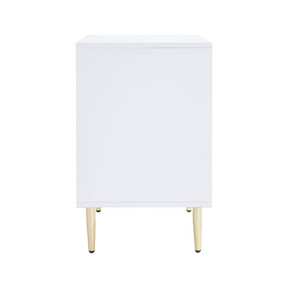 Evie 2 Drawer Bedside Table - Warm White - DUSK