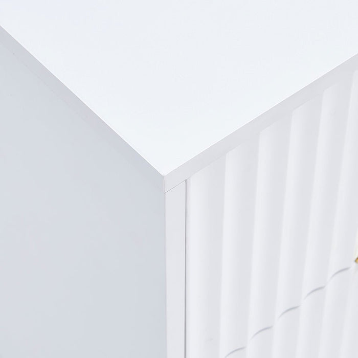 Evie 2 Drawer Bedside Table - Warm White - DUSK
