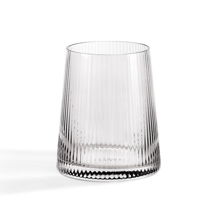 Gatsby Set of 4 Ripple Glass Tumblers - Smoked - DUSK