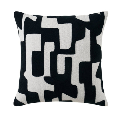 Geometric Jacquard Sofa Cushion Cover - Midnight - DUSK