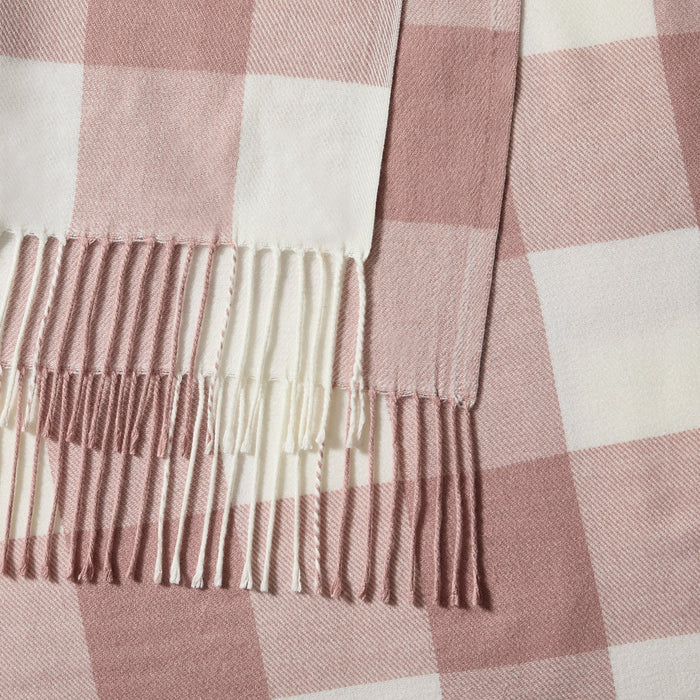 Gingham Throw - Cinder Rose - DUSK
