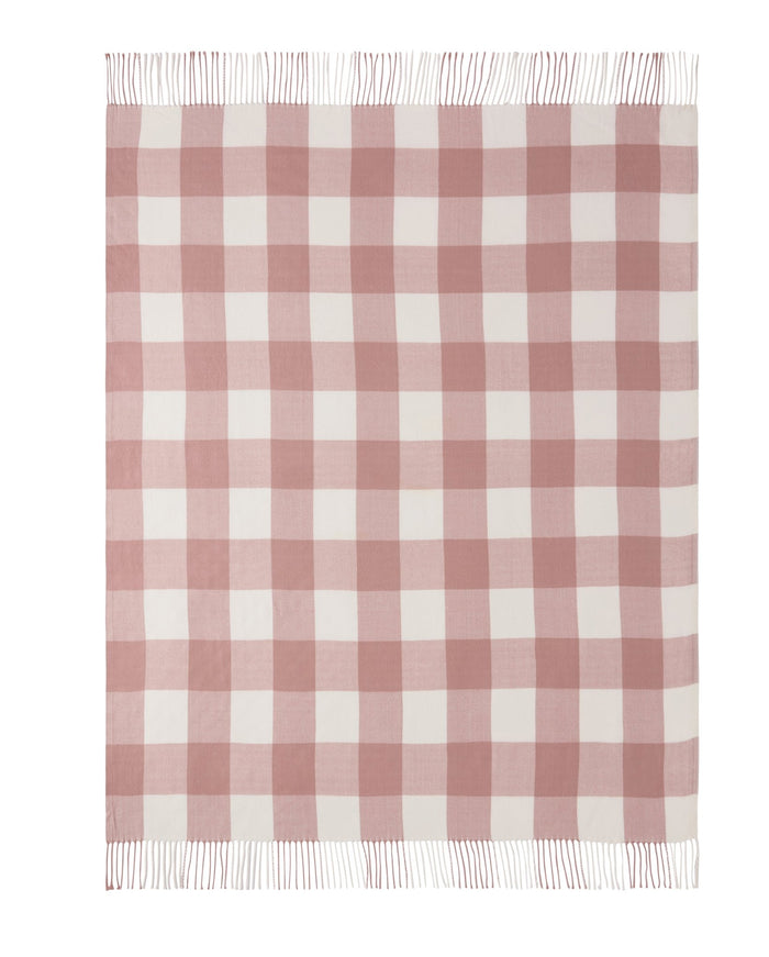 Gingham Throw - Cinder Rose - DUSK