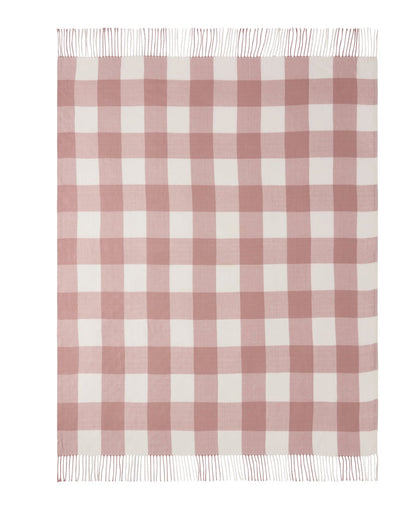 Gingham Throw - Cinder Rose - DUSK