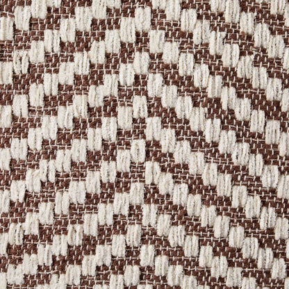 Herringbone Tufted Edge Sofa Cushion Cover - Chocolate - DUSK
