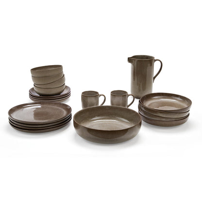 Juniper Reactive Glaze Serving Bowl - Mocha - DUSK