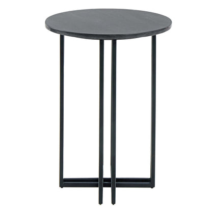 Leana Round Side Table - Dark Marble - DUSK