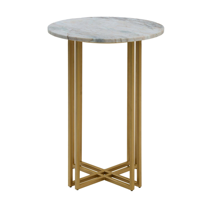Leana Round Side Table - Marble - DUSK