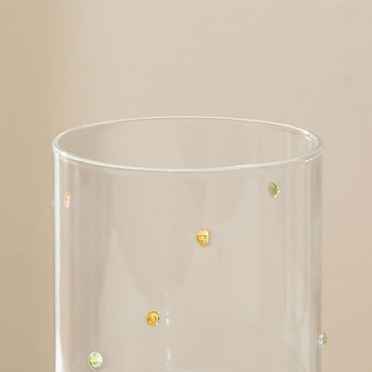 Nelly Polka Dot Glass Highballs - Set of 4 - Clear - DUSK