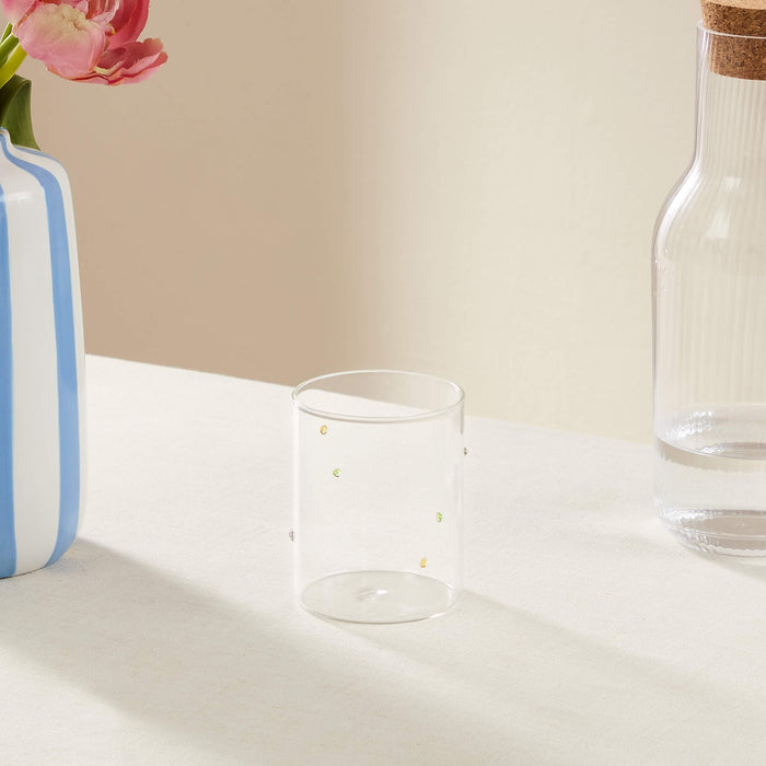 Nelly Polka Dot Glass Highballs - Set of 4 - Clear - DUSK