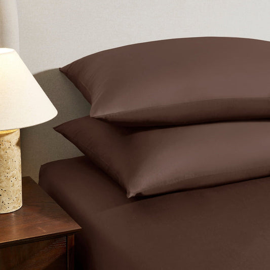 200 Thread Count Plain - Dye Classic Pillowcase - Chocolate - DUSK