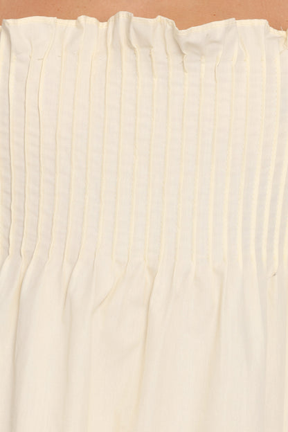Carson Pleated Top - Butter Yellow