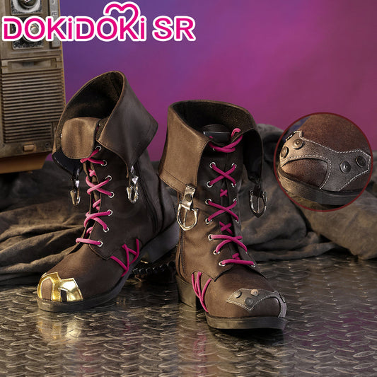 【Ready For Ship】【Last Batch】DokiDoki-SR Game Cosplay Female Shoes Brown Boots