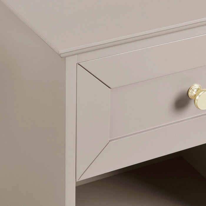 Ruby 1 Drawer Nightstand - Taupe - DUSK
