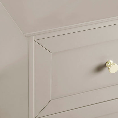 Ruby 2 Drawer Bedside Table - Taupe - DUSK