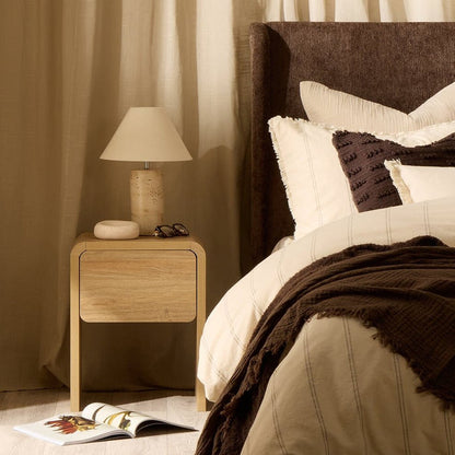 Samira Side Table - Light Wood - DUSK