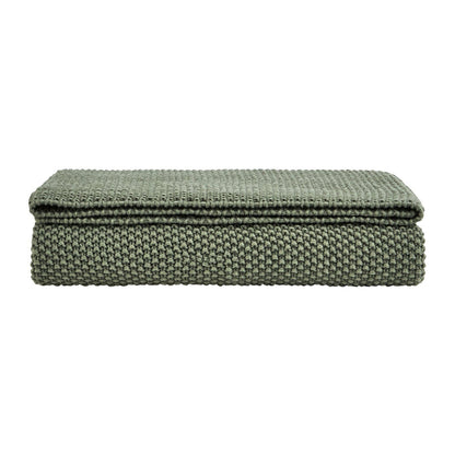 St Ives Knit Throw - Green - DUSK