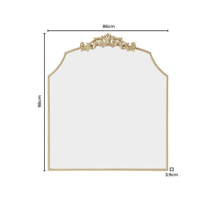 Sylvie Traditional Arched Mirror - Gold - DUSK