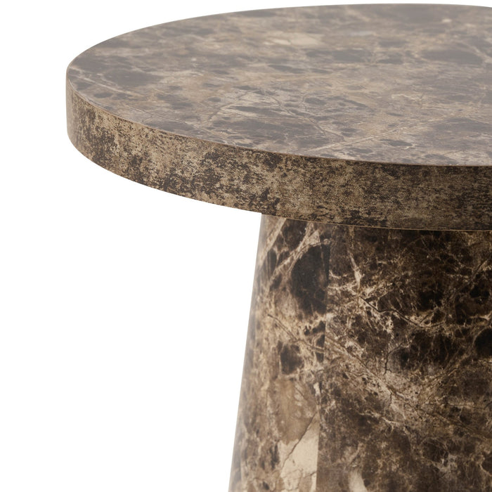 Talia Side Table - Dark Marble Effect - DUSK