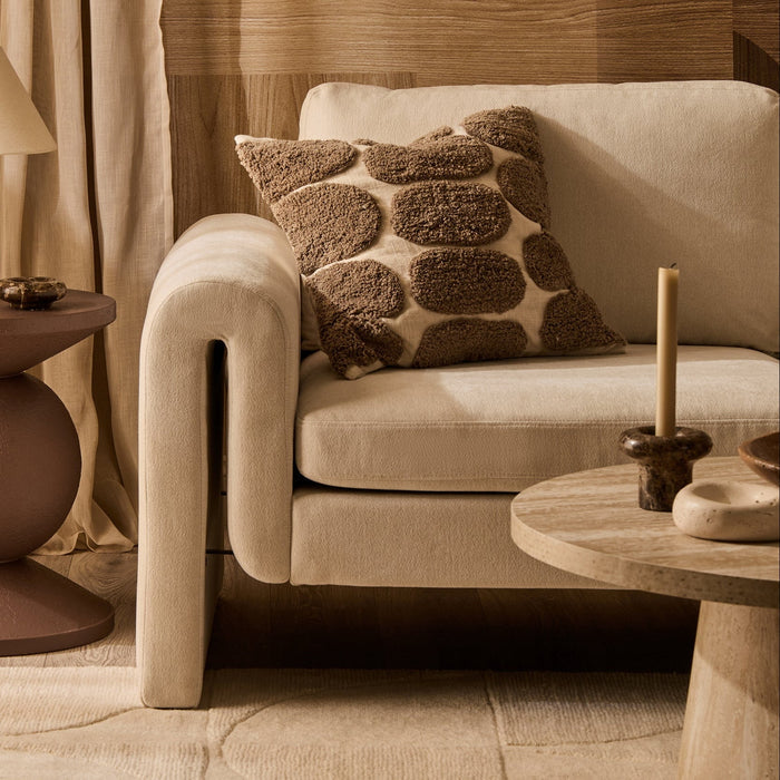 Tufted Pattern Sofa Cushion Cover - Taupe - DUSK
