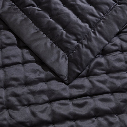 Vienna Quilted Throw 1.5m x 2m - Black - DUSK